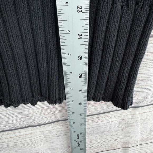 Free People FP Beach Rib Knit Mock Neck Sweater Womens XS Black - Picture 12 of 13